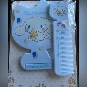 Cartoon melody kuromi portable mirror mini comb girl kuromi Beauty comb fold